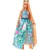 Mattel Barbie Extra Fancy Puppe Im Blauen Kleid Mit Blumenmuster -Mattel Geschäft Mattel Barbie Extra Fancy Puppe im blauen Kleid mit Blumenmuster@@1846571