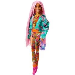 Mattel Geschäft -Mattel Geschäft Mattel Barbie Extra Puppe mit pinken Flechtz pfen@@1758014 1