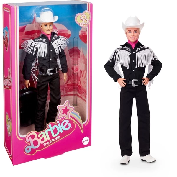 Mattel Barbie The Movie - Ken-Sammelpuppe Mit Schwarzem Cowboy-Outfit 3 Mattel Barbie The Movie - Ken-Sammelpuppe Mit Schwarzem Cowboy-Outfit