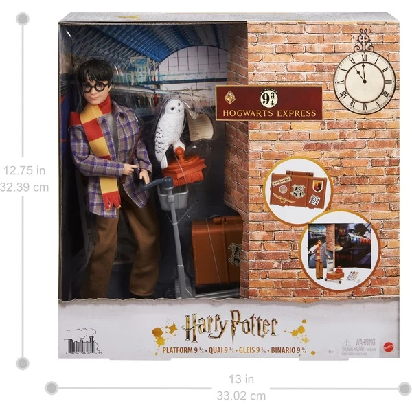Mattel Harry Potter Gleis 9 3/4 Spielset Mit Harry Potter Puppe & Hedwig Figur – Bild 6