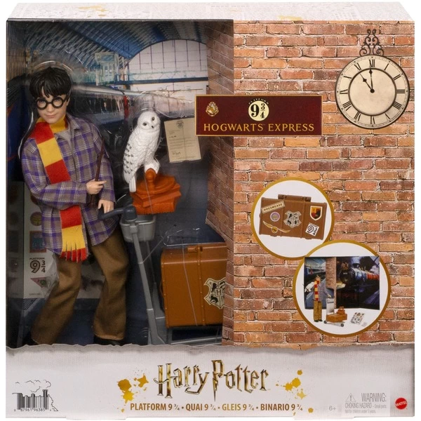 Mattel Harry Potter Gleis 9 3/4 Spielset Mit Harry Potter Puppe & Hedwig Figur – Bild 7