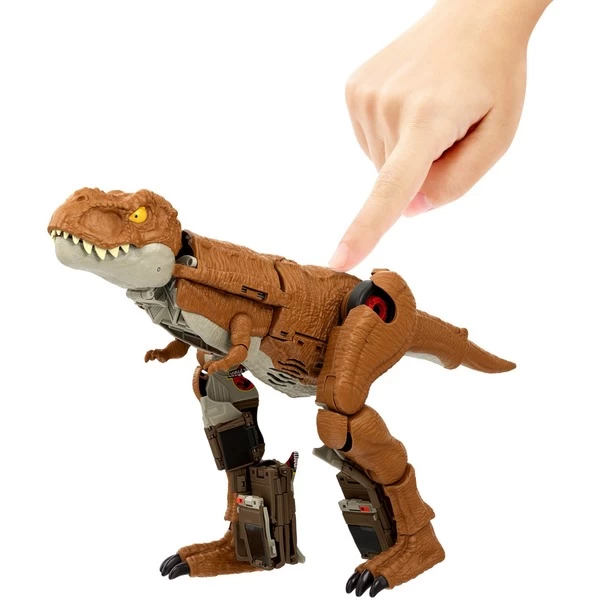 Mattel Jurassic World Fierce Changers Chase N' Roar T-Rex, Spielfigur – Bild 3