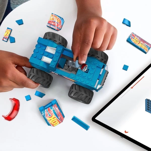 Mattel MEGA Hot Wheels Smash-und-Crash Race Ace Monster Truck, Konstruktionsspielzeug – Bild 4